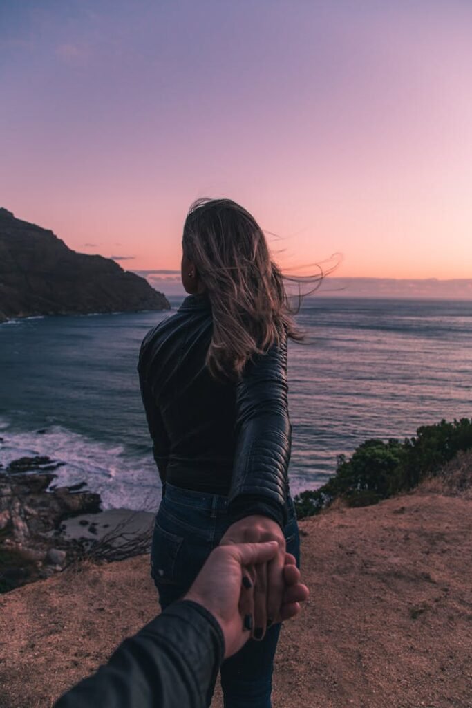 couple holding hands